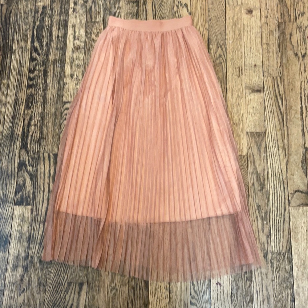 Zara pink pleated skirt size small